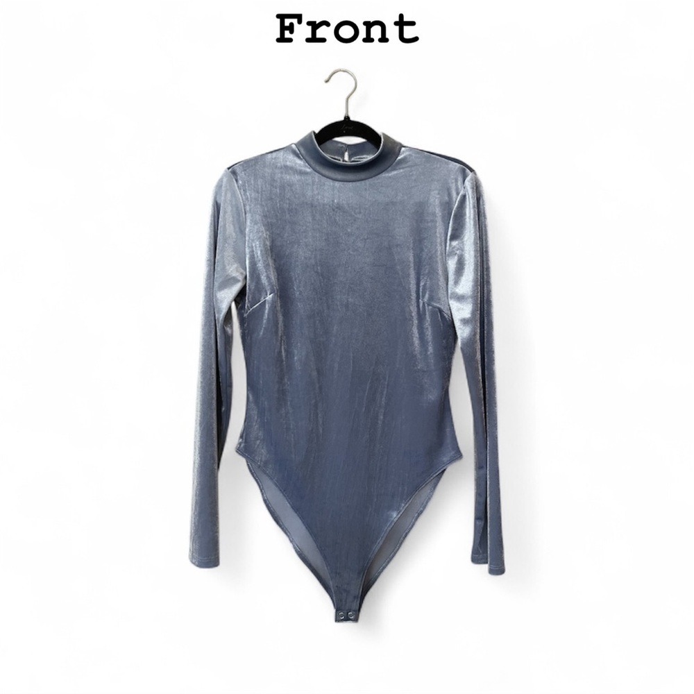 Forever 21 Metallic Silver Bodysuit